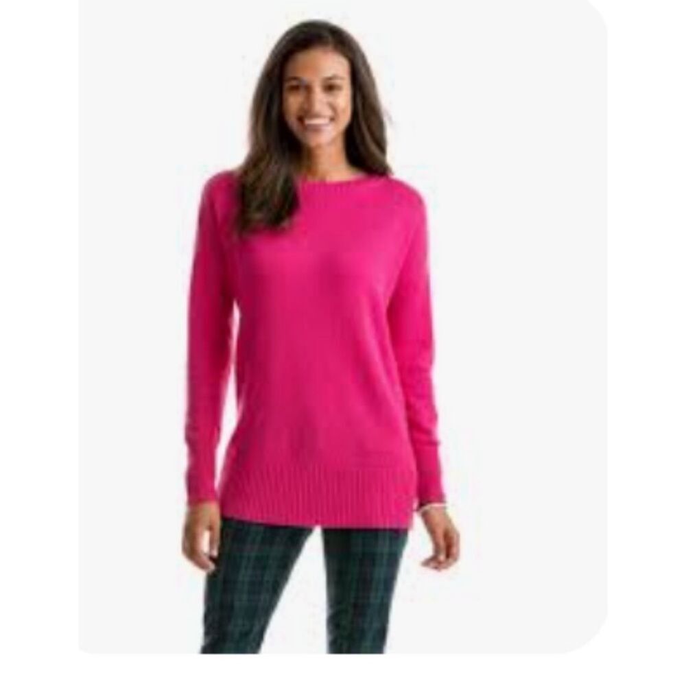 Vineyard Vines Bright Pink Crew Neck Sweater